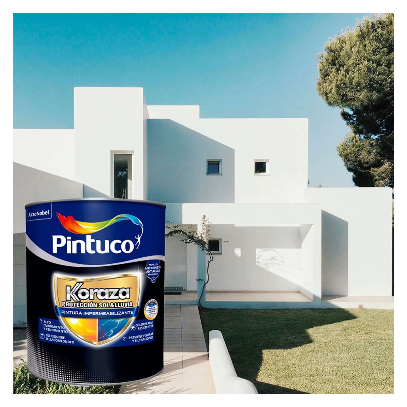 PINTURA KORAZA IMPERMEABILIZANTE BLANCO 4032 (1GL) (20025159) PINTUCO - Vista 2