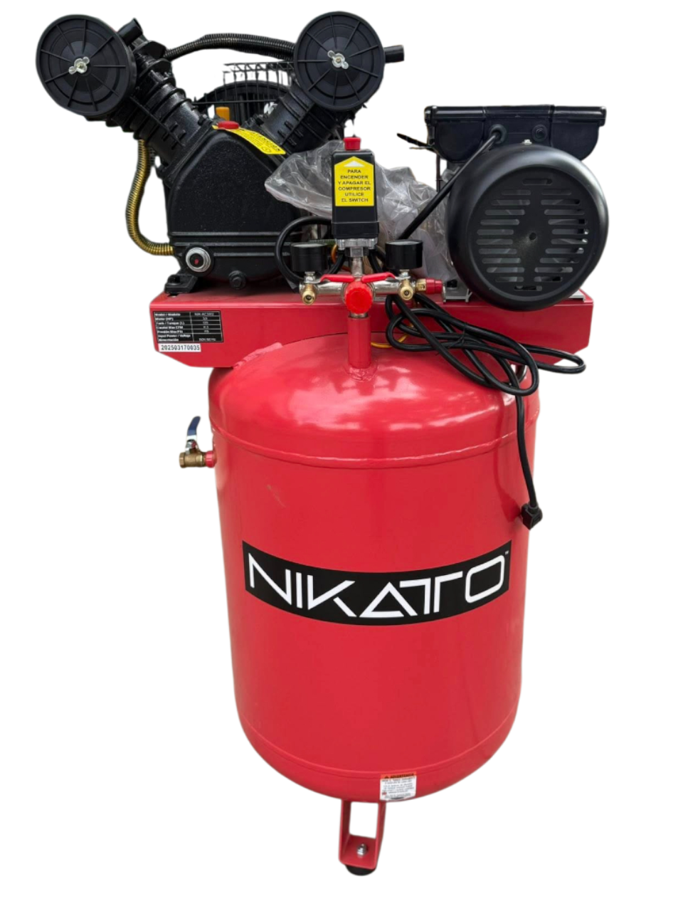 COMPRESOR VERTICAL 120 LITROS 3HP 125PSI (NIK-AC3012)