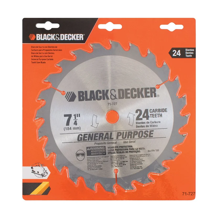 DISCO DE SIERRA 7-1-4" 24 DIENTES (71-727) BLACK&DECKER