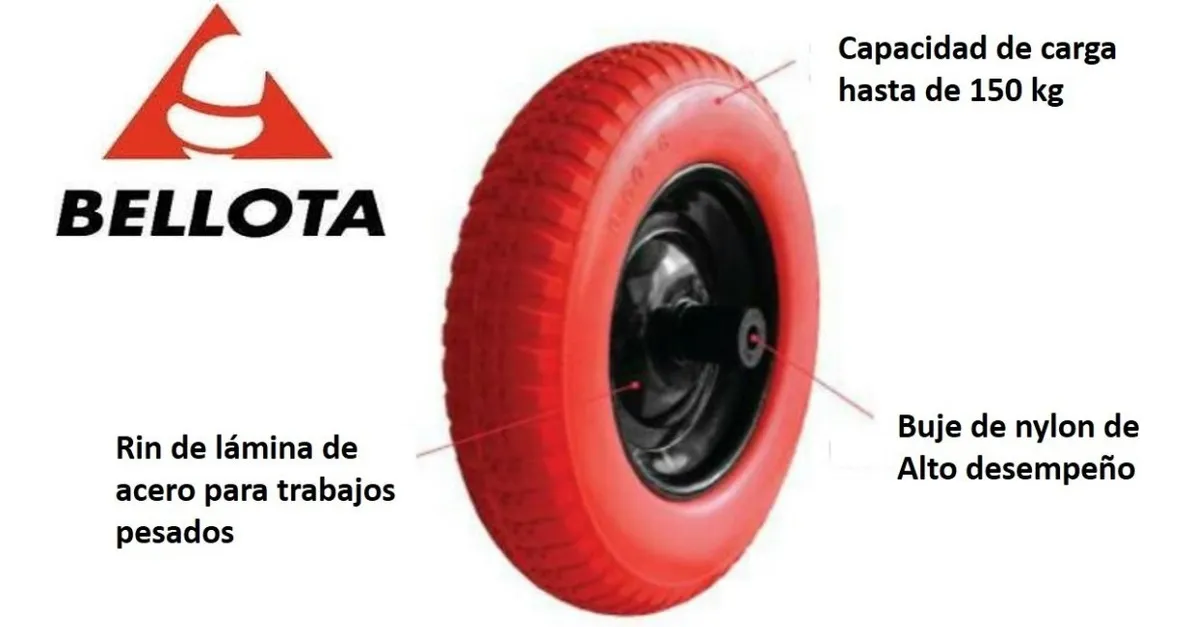 LLANTA ANTIPINCHAZO 3,5 - 35R8B (110973L) BELLOTA - Vista 3