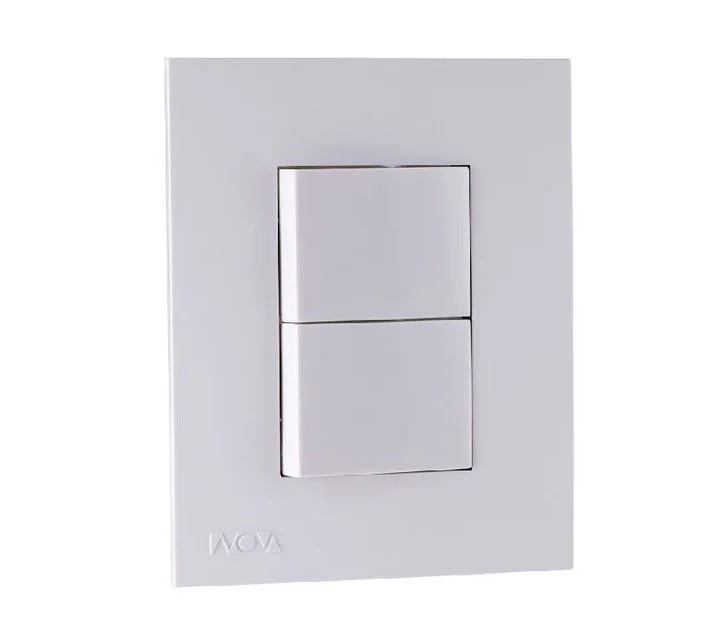 INTERRUPTOR DOBLE CONM 10A-127V NOVA BLANCO (PT144418B) CILES