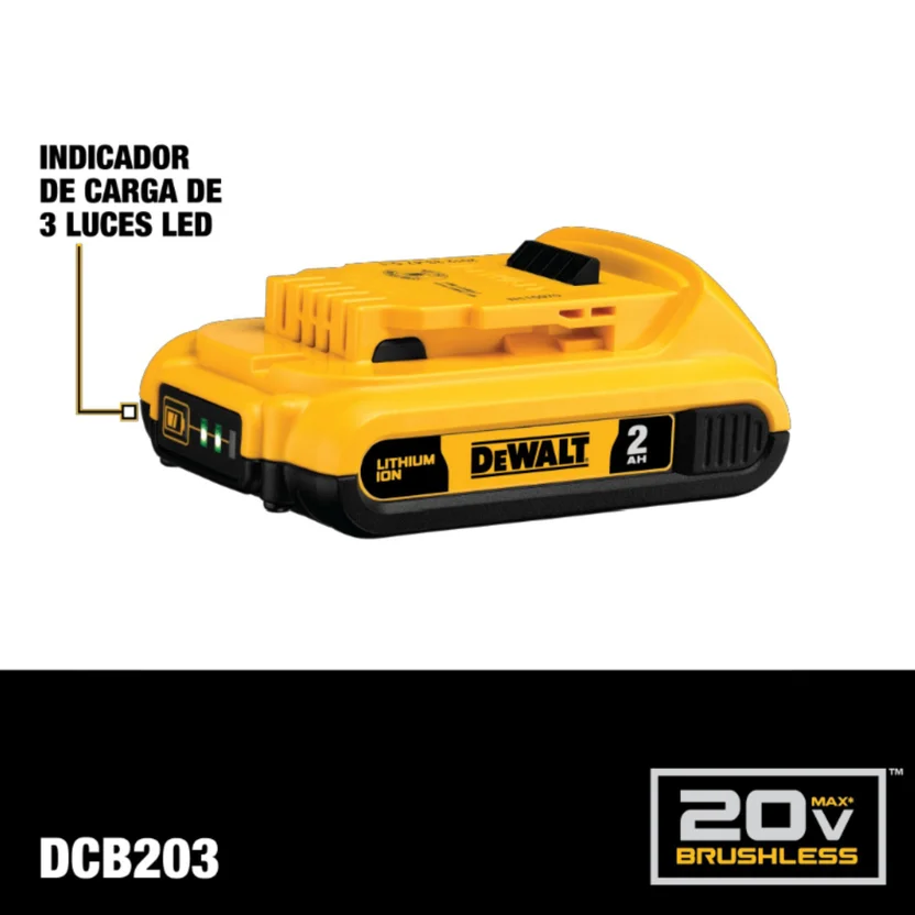 COMBO TALADRO PERCUTOR 1-2" + ATORNILLADOR DE IMPACTO 1-4" 20V (DCK276D2-B3) DEWALT - Vista 5