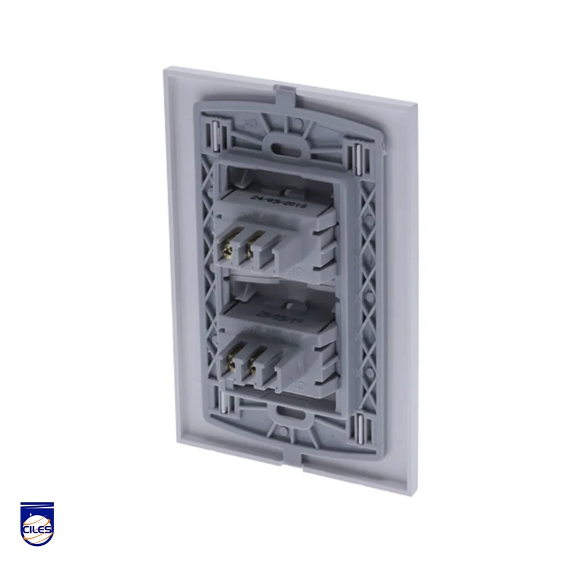 INTERRUPTOR DOBLE 10A-127V NOVA BLANCO (PT144415B) CILES - Vista 2