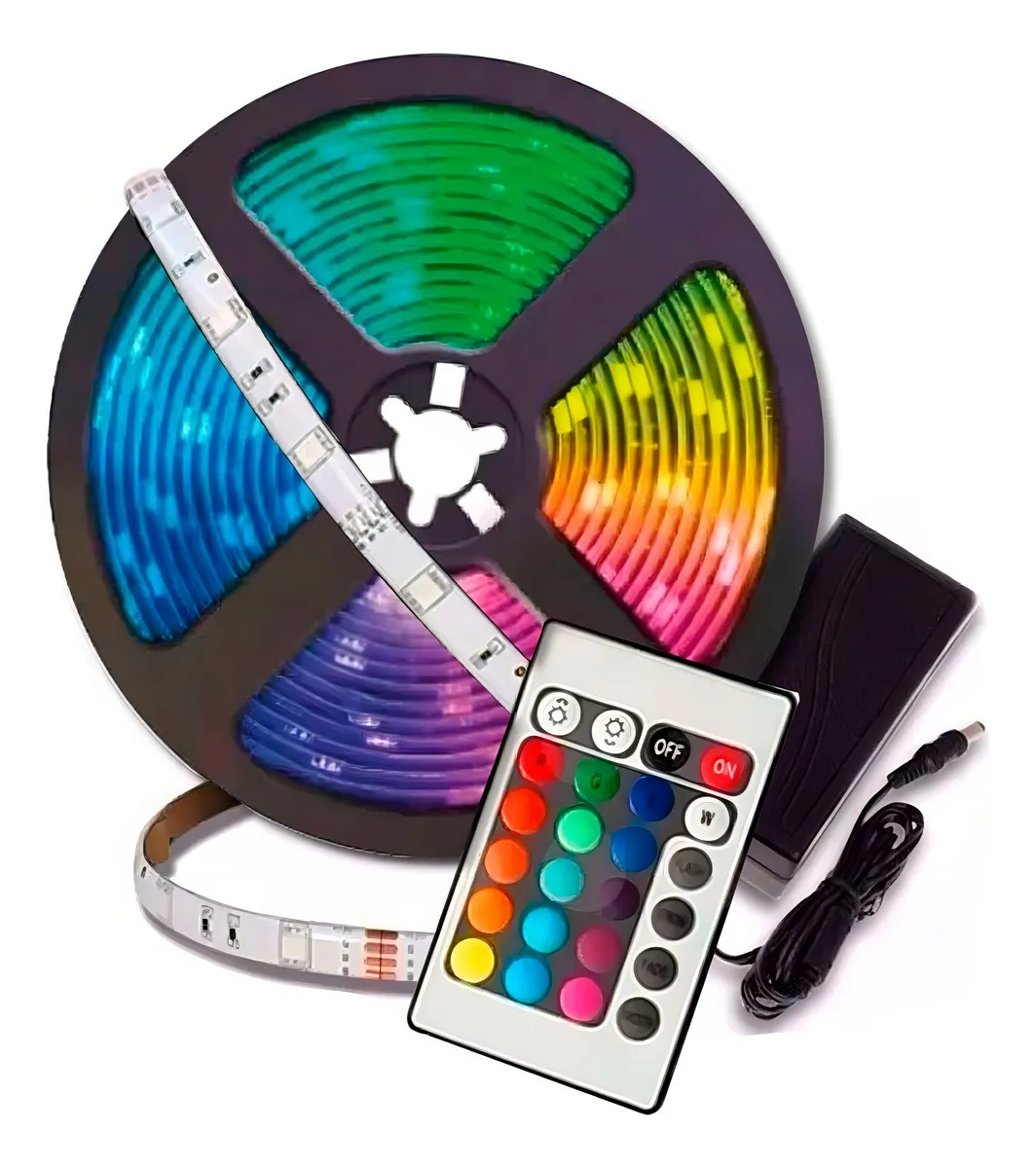 KIT CONTROLADOR + CONTROL REMOTO CINTA LED RGB 20MTS (ICL34) MERCURY