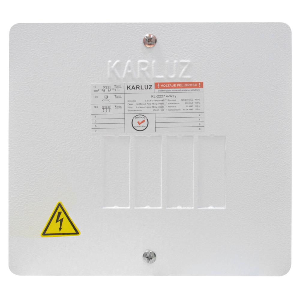 TABLERO 4 CIRCUITOS MONOFASICO (T1205-0003) INDUMA