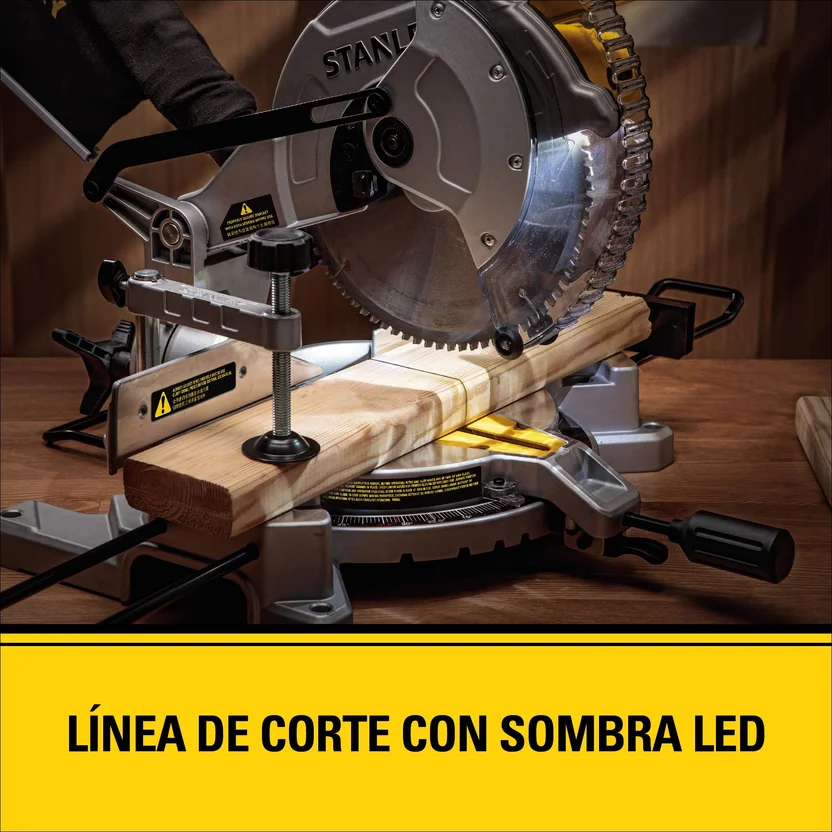 SIERRA DE INGLETE PROFESIONAL 10" 1650W (SM16-B3) STANLEY - Vista 5