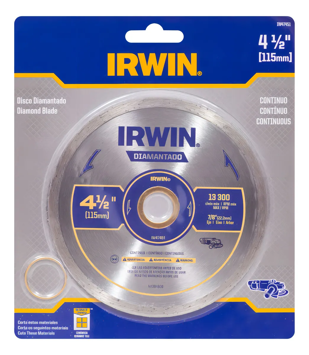 DISCO CONTINUO 4-1-2" DIAMANTADO (IW47451) IRWIN