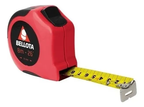 FLEXOMETRO DE 8MT 50030-8 ROJO (101578) BELLOTA - Vista 2