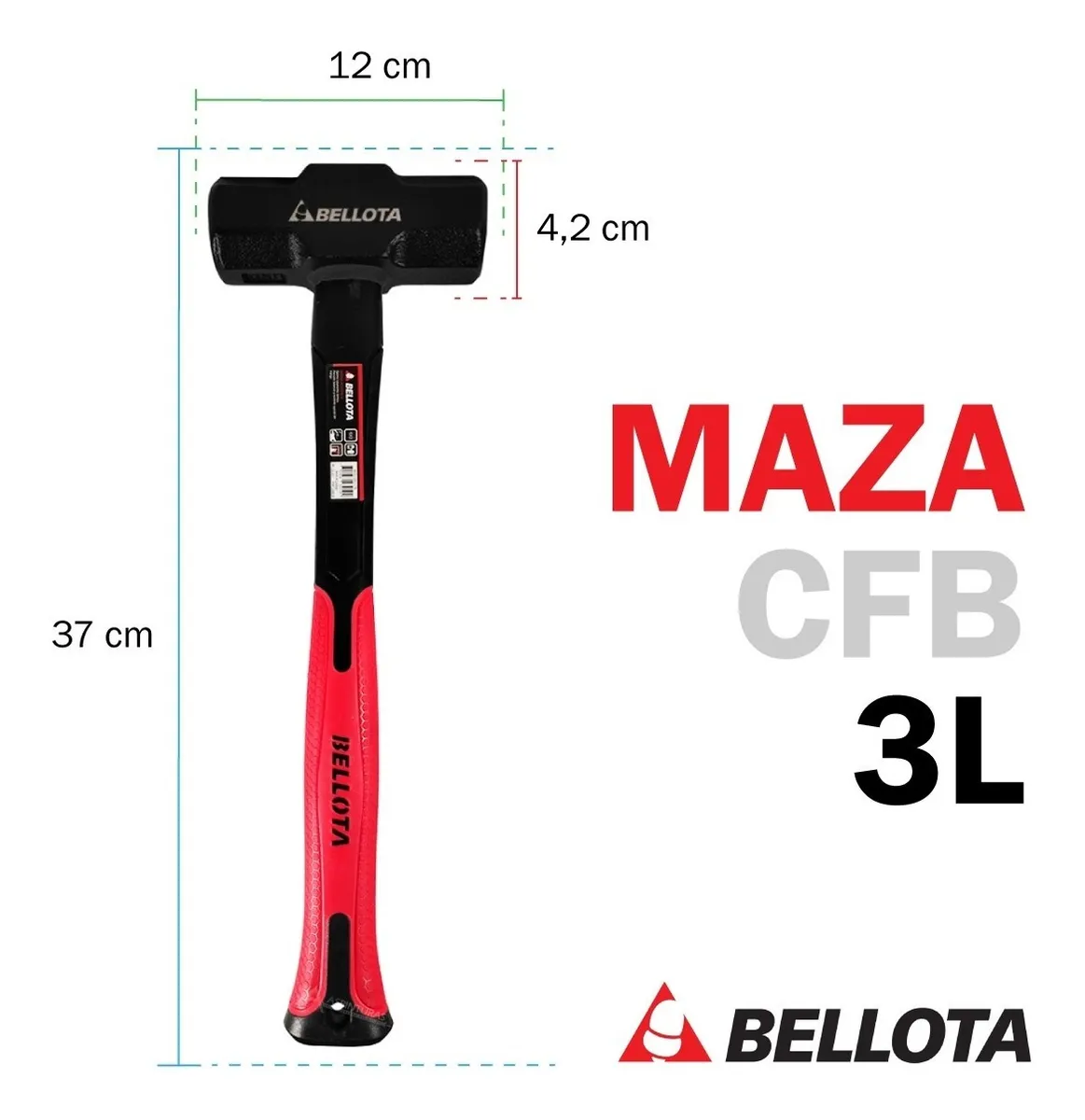 ALMADANA 3LBS 5203-3 MANGO FIBRA (HSL033CFB) BELLOTA - Vista 5