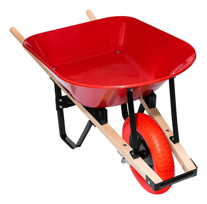 CARRETILLA 5672-5 ANTIPINCHAZO TOLVA METALICA ROJA (110938) BELLOTA - Vista 4