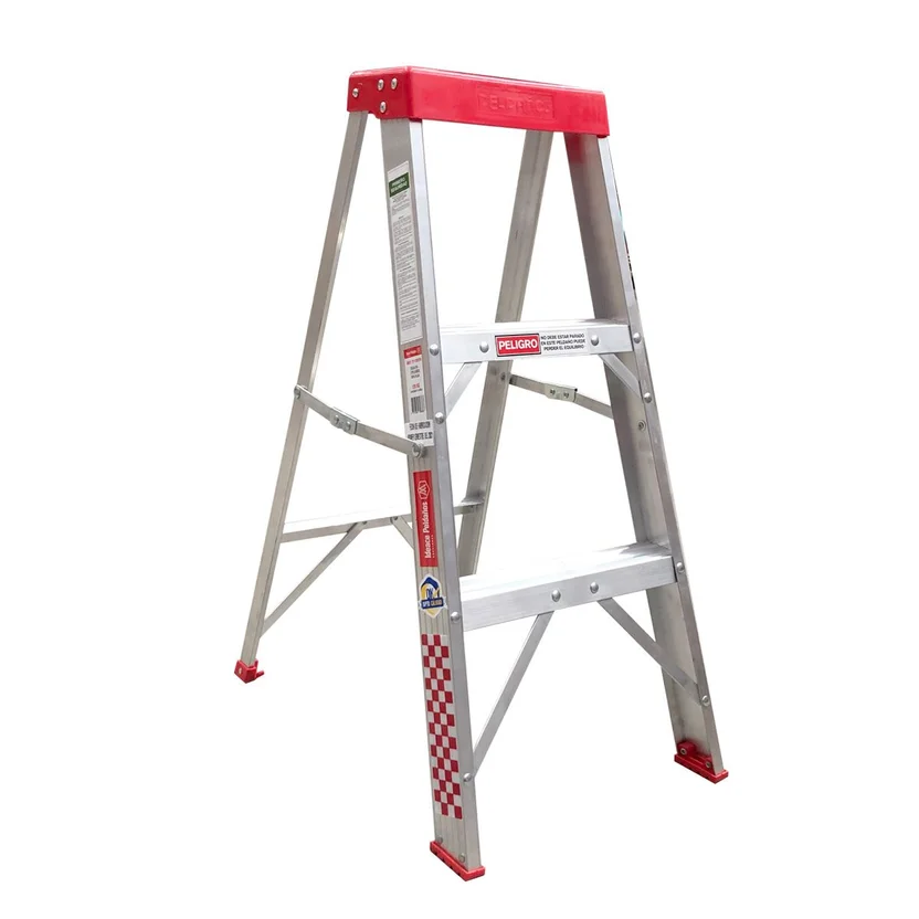 ESCALERA 3 PELDAÑOS TAPA ROJA (7111203TR) IDEACE