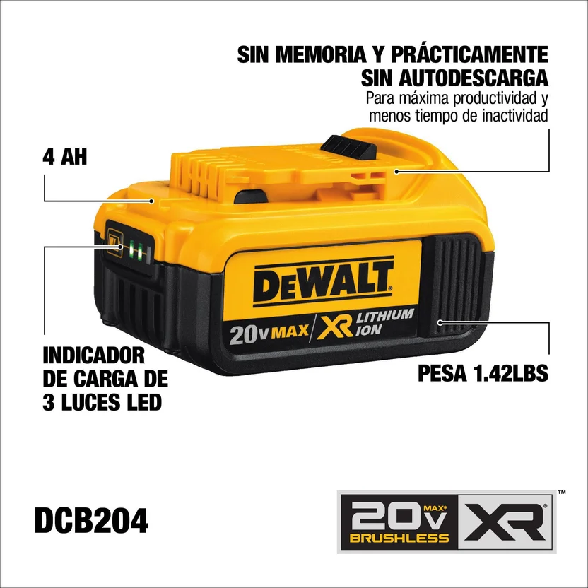 COMBO ROTOMARTILLO SDS PLUS 20V 24MM + ATORNILLADOR DE IMPACTO 1-4" 20V (DCK260D1P1T-B3) DEWALT - Vista 4