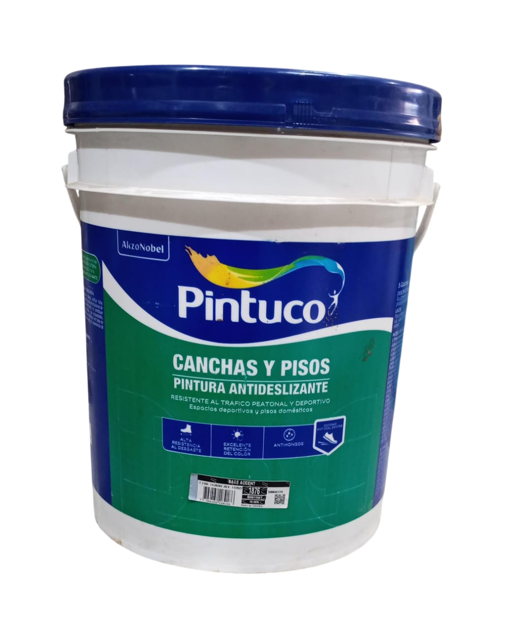 PINTURA PARA CANCHAS ANTIDESLIZANTE BASE ACCENT 1876 (5GL) (10221406) PINTUCO