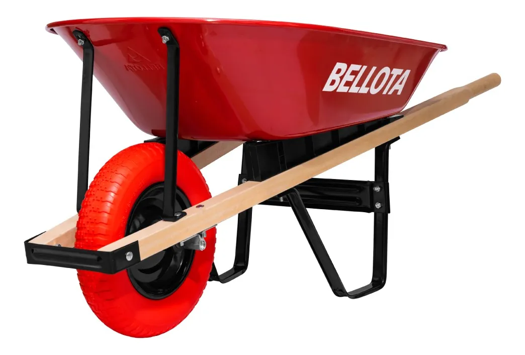 CARRETILLA 5672-5 ANTIPINCHAZO TOLVA METALICA ROJA (110938) BELLOTA - Vista 3