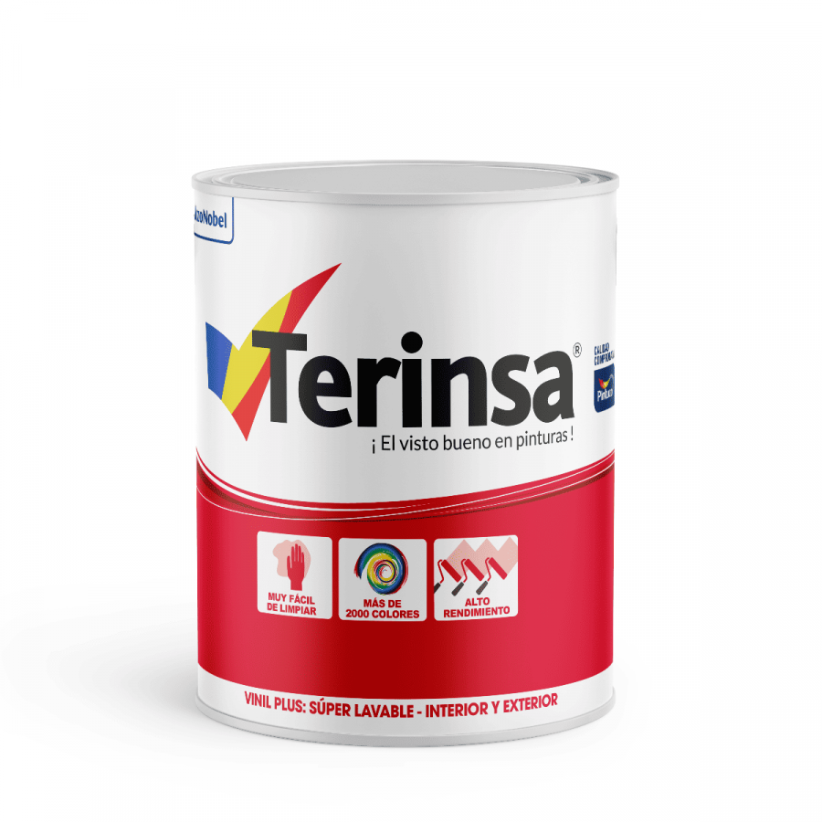 PINTURA VINIL PLUS BLANCO HUESO TIPO 1 95038 (1GL) (10014009) TERINSA