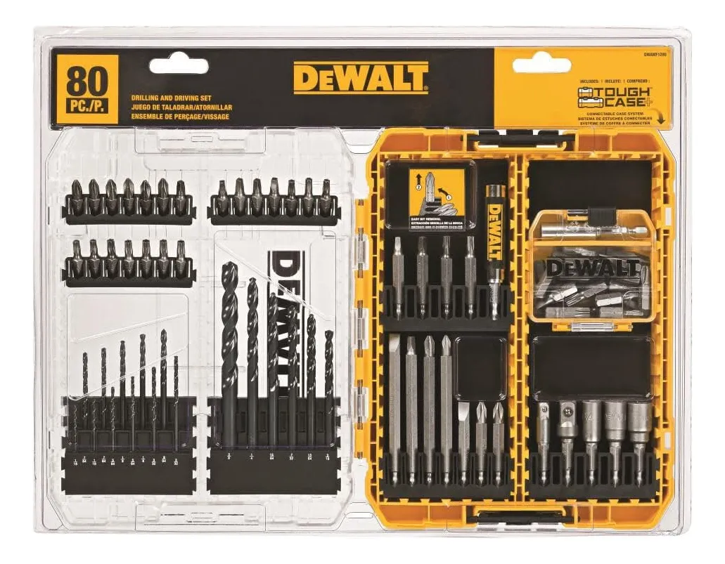 JUEGO DE DESTORNILLADORES x80 PIEZAS (DWAMF1280) DEWALT